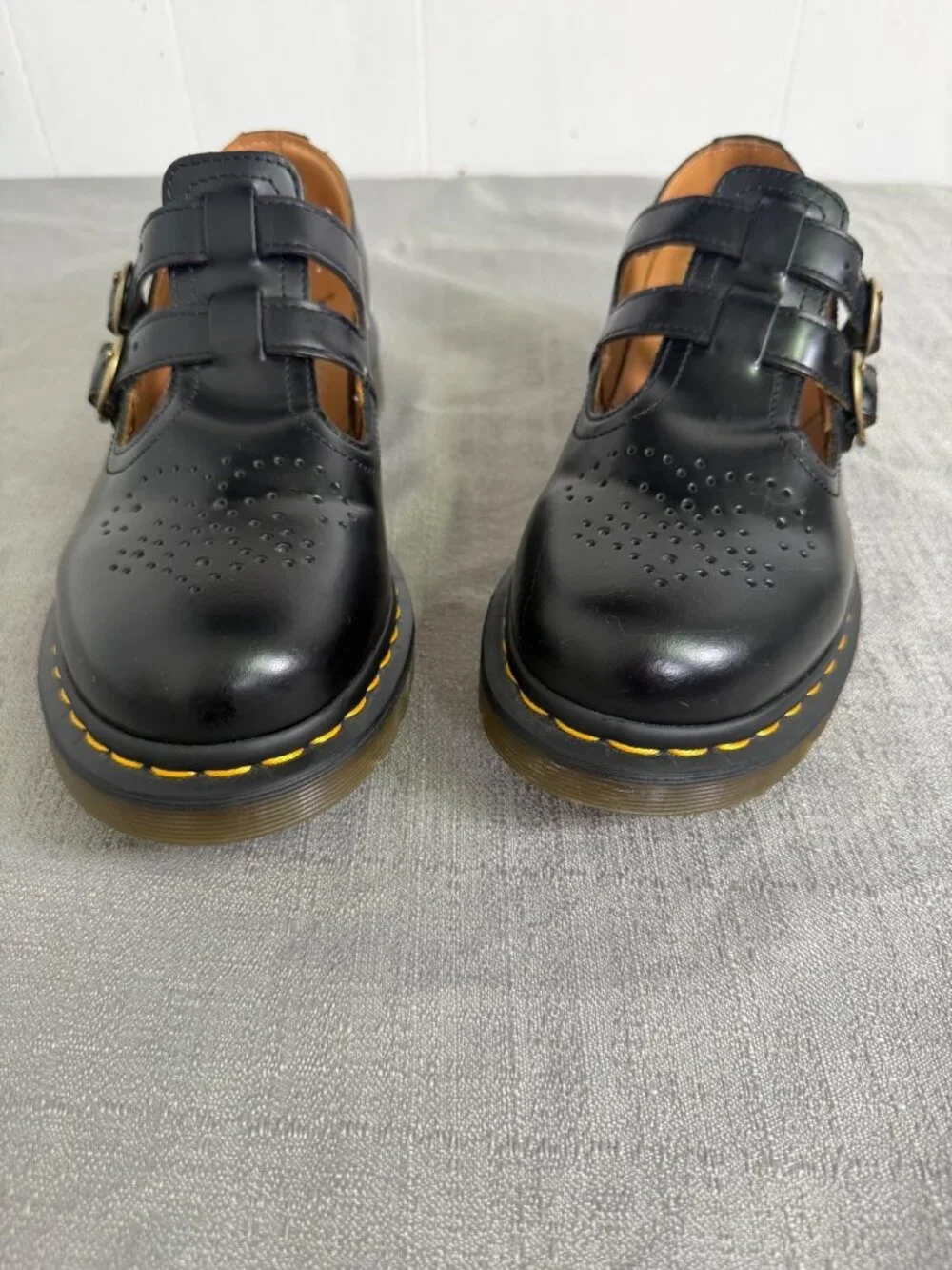 Dr. Martens Women’s Black Leather 12916 Mary Jane Buckle Round Toe Shoes Size 9L